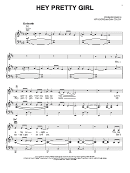 page one of Hey Pretty Girl (Piano, Vocal & Guitar Chords (Right-Hand Melody))