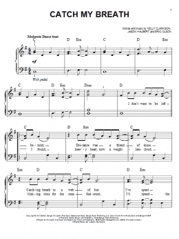 page one of Catch My Breath (Easy Piano)