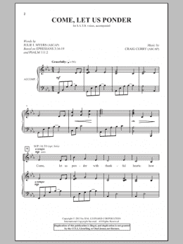 page one of Come, Let Us Ponder (SATB Choir)