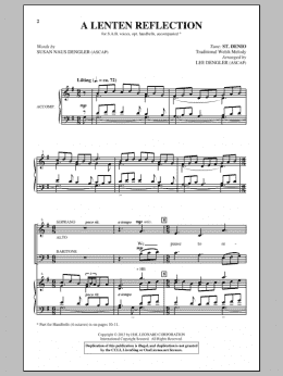 page one of A Lenten Reflection (SATB Choir)