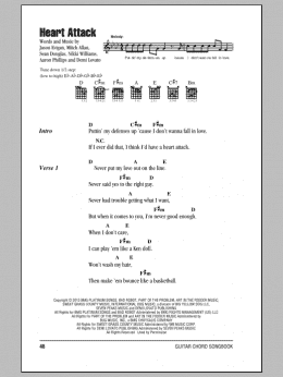 page one of Heart Attack (Guitar Chords/Lyrics)