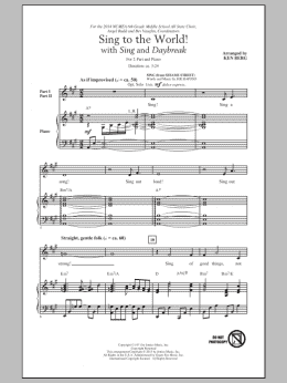 page one of Sing To The World! (2-Part Choir)