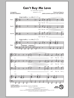page one of Can't Buy Me Love (3-Part Mixed Choir)