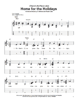 page one of (There's No Place Like) Home For The Holidays (Easy Ukulele Tab)