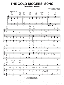 page one of The Gold Diggers' Song (Piano, Vocal & Guitar Chords (Right-Hand Melody))