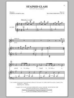 page one of Stained Glass (SATB Choir)