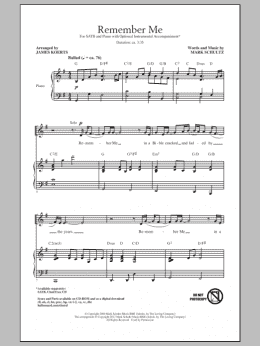 page one of Remember Me (SATB Choir)