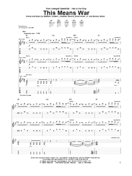 page one of This Means War (Guitar Tab)