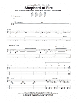 page one of Shepherd Of Fire (Guitar Tab)