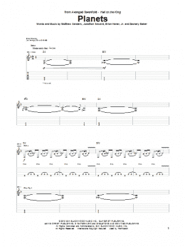 page one of Planets (Guitar Tab)