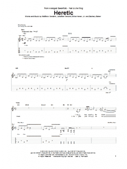 page one of Heretic (Guitar Tab)