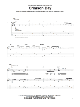 page one of Crimson Day (Guitar Tab)