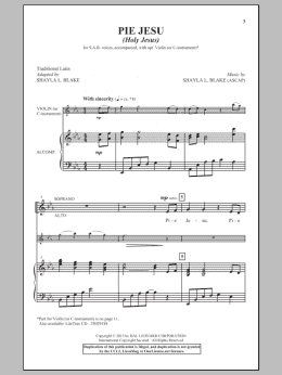 page one of Pie Jesu (Holy Jesus) (SAB Choir)