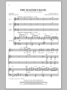 page one of The Master's Hand (SATB Choir)