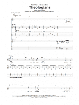 page one of Theologians (Guitar Tab)