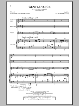 page one of Gentle Voice (SAB Choir)