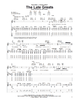 page one of The Late Greats (Guitar Tab)