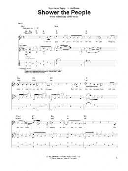 page one of Shower The People (Guitar Tab)