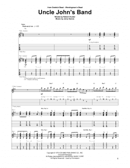 page one of Uncle John's Band (Guitar Tab)