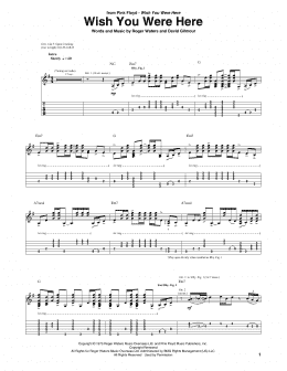 page one of Wish You Were Here (Guitar Tab)