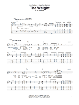 page one of The Weight (Guitar Tab)