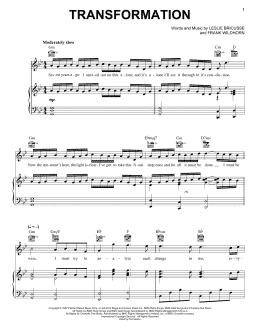 page one of Transformation (from Jekyll & Hyde) (Piano, Vocal & Guitar Chords (Right-Hand Melody))