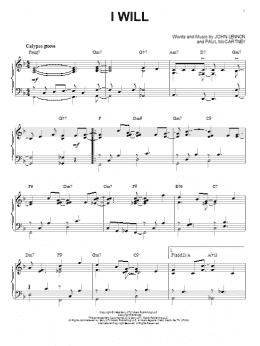 page one of I Will [Jazz version] (arr. Brent Edstrom) (Piano Solo)