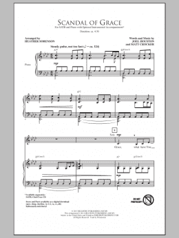 page one of Scandal Of Grace (arr. Heather Sorenson) (SATB Choir)
