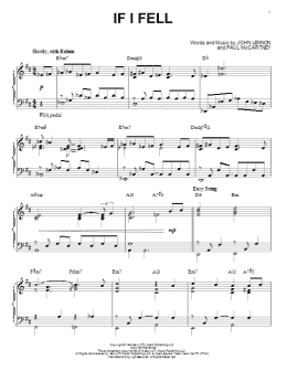 page one of If I Fell [Jazz version] (arr. Brent Edstrom) (Piano Solo)