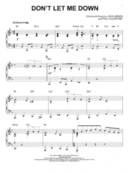 page one of Don't Let Me Down [Jazz version] (arr. Brent Edstrom) (Piano Solo)