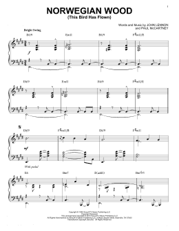 page one of Norwegian Wood (This Bird Has Flown) [Jazz version] (arr. Brent Edstrom) (Piano Solo)