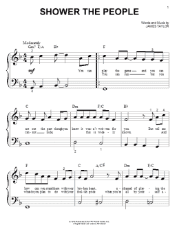 page one of Shower The People (Big Note Piano)