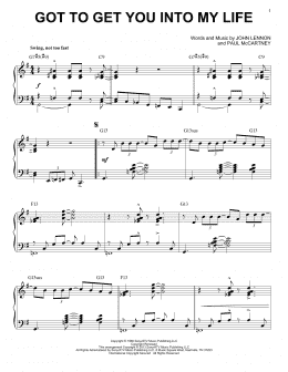 page one of Got To Get You Into My Life [Jazz version] (arr. Brent Edstrom) (Piano Solo)