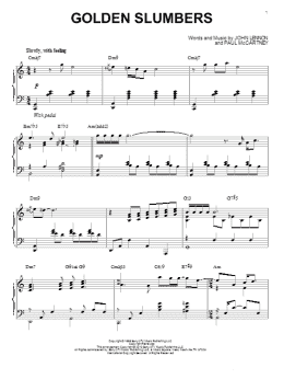page one of Golden Slumbers [Jazz version] (arr. Brent Edstrom) (Piano Solo)