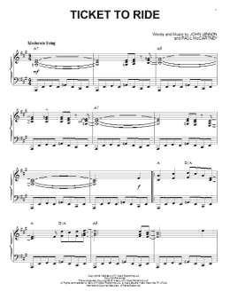 page one of Ticket To Ride [Jazz version] (arr. Brent Edstrom) (Piano Solo)