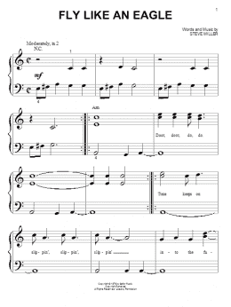 page one of Fly Like An Eagle (Big Note Piano)