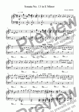 page one of Sonata No. 13 in E Minor