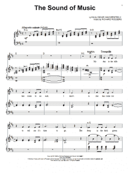 page one of The Sound Of Music (Piano & Vocal)