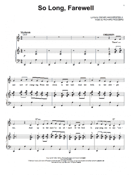 page one of So Long, Farewell (Piano & Vocal)