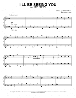 page one of I'll Be Seeing You (Piano Solo)