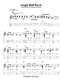 page one of Jingle Bell Rock (Easy Ukulele Tab)
