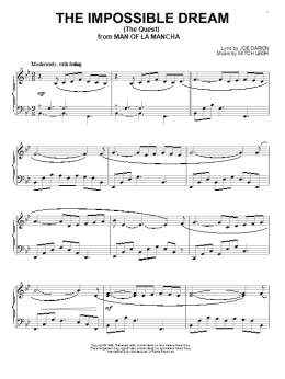 page one of The Impossible Dream (The Quest) (Piano Solo)