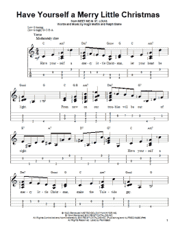page one of Have Yourself A Merry Little Christmas (Easy Ukulele Tab)