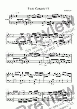 page one of Piano Concerto #1