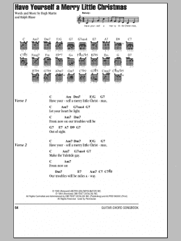 page one of Have Yourself A Merry Little Christmas (Guitar Chords/Lyrics)
