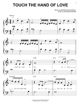 page one of Touch The Hand Of Love (Big Note Piano)