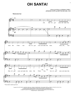 page one of Oh Santa! (Piano, Vocal & Guitar Chords (Right-Hand Melody))