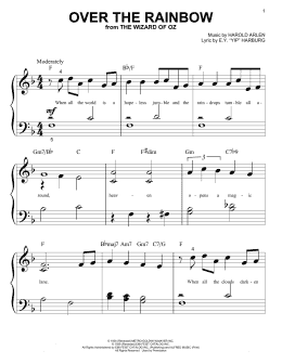 page one of Over The Rainbow (Big Note Piano)