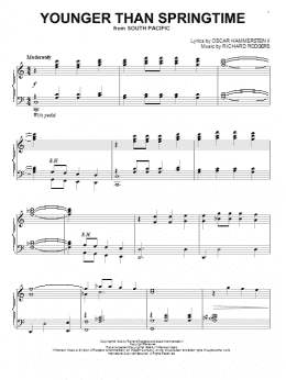 page one of Younger Than Springtime (Piano Solo)