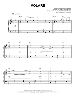 page one of Volare (Easy Piano)